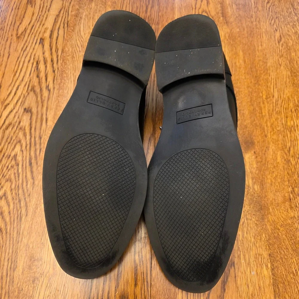 Perry Ellis Portfolio Mens 12 Clover Black Dress Shoes Oxford Office Grandpa